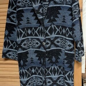 RODS Geometric Aztec Patterned Coat WOMEN'S SIZE LARGE